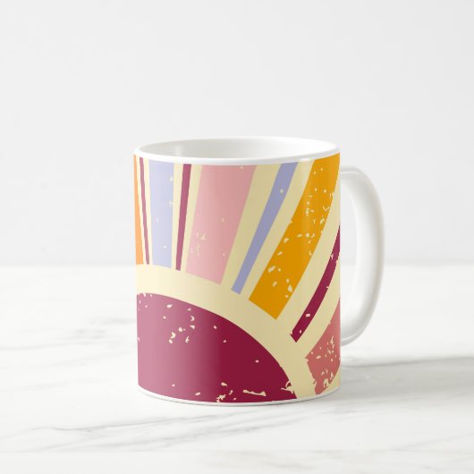 Mug Soleil boho rétro (Devant droit)