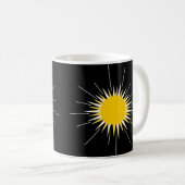 Mug Soleil brillant jaune brillant (Devant droit)