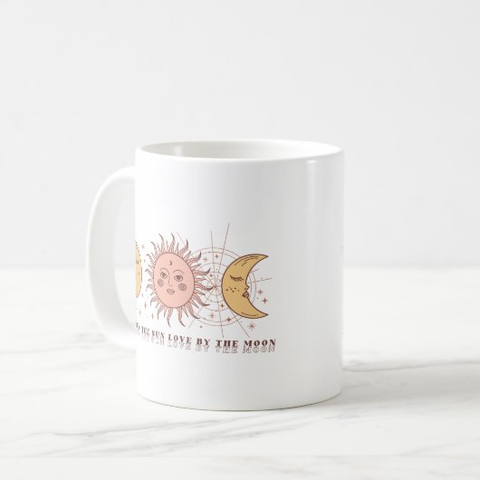 Mug Soleil Céleste Et Lune Boho (Devant gauche)