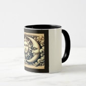 Mug Soleil céleste vintage et lune (Devant droit)
