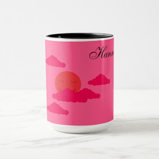 Mug Soleil couchant orange dans un ciel rouge : (Centre)