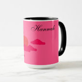 Mug Soleil couchant orange dans un ciel rouge : (Devant droit)