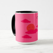 Mug Soleil couchant orange dans un ciel rouge : (Devant gauche)