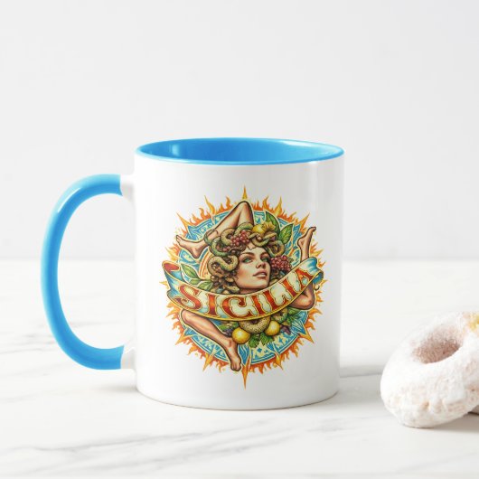 Mug Soleil de Sicilia Trinacria (Avec donut)