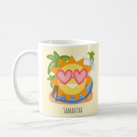 Mug Soleil de vacances été détente (Gauche)
