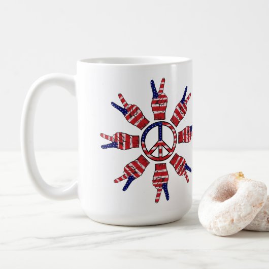 Mug Soleil des signes de paix (Avec donut)