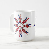 Mug Soleil des signes de paix (Devant gauche)