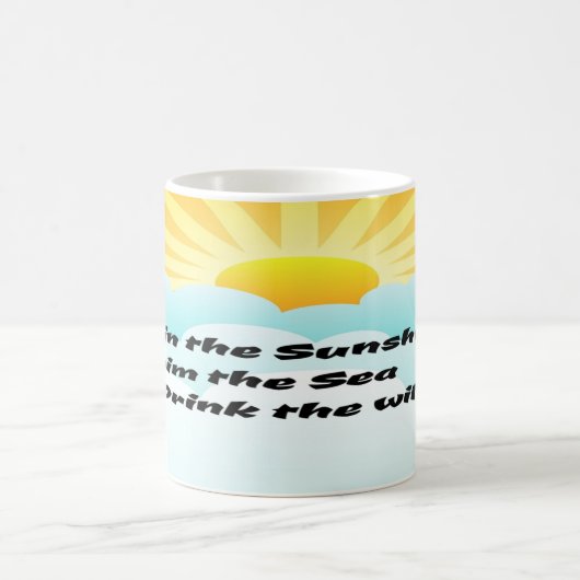 Mug Soleil d'été et Surf (Centre)