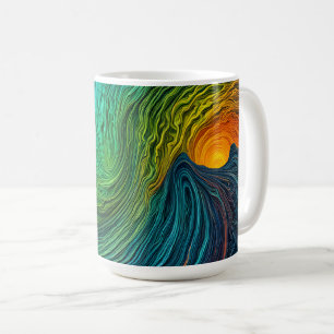 Mug "Soleil en voie de disparition" Vagues fractales A