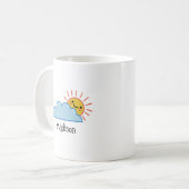 Mug Soleil Et Nuages Personnalisés (Devant gauche)