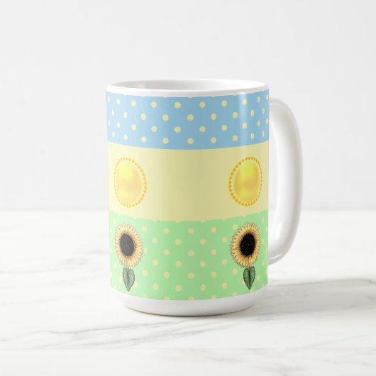 Mug Soleil et points (Devant droit)