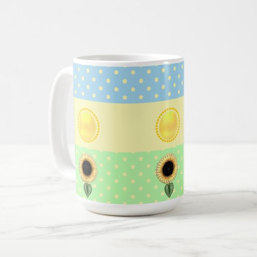Mug Soleil et points (Devant gauche)