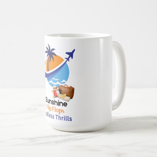 Mug Soleil, Flip Flops, Endless Thrills (Devant droit)