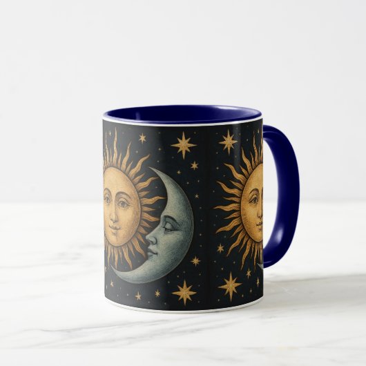 Mug Soleil, Lune et Étoiles (Devant droit)