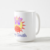 Mug Soleil, Papillon et Fleur (Devant droit)