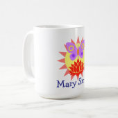 Mug Soleil, Papillon et Fleur (Devant gauche)