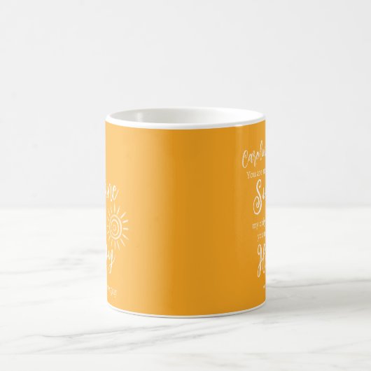 Mug Soleil Personnalisé Vous Me Rendre Joyeux Jaune (Centre)