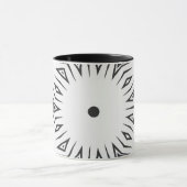 Mug Soleil pointé noir et blanc Personnalisé Abstrait (Centre)
