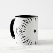 Mug Soleil pointé noir et blanc Personnalisé Abstrait (Devant gauche)