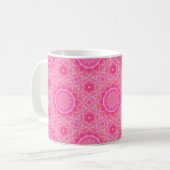 Mug Soleil rose et étoiles petite fille motif en mosaï (Devant gauche)