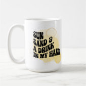 Mug Soleil, sable et boire à la main (Gauche)