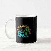 Mug Soleil Sel Sable Drôle Plage Palmier Été (Gauche)