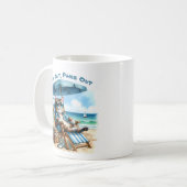 Mug Soleil Sortir Pws Chaise Plage Chat Parapluie Bleu (Devant gauche)