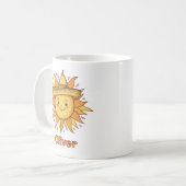 Mug Soleil souriant avec Sombrero - Doodle soleil de l (Devant gauche)