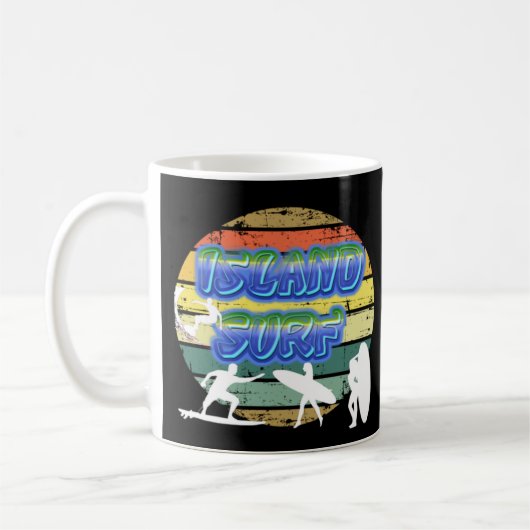 Mug Soleil vintage, sable et Surf (Gauche)