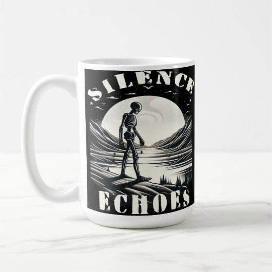 Mug Solitude éternelle : Un squelette qui traverse (Gauche)