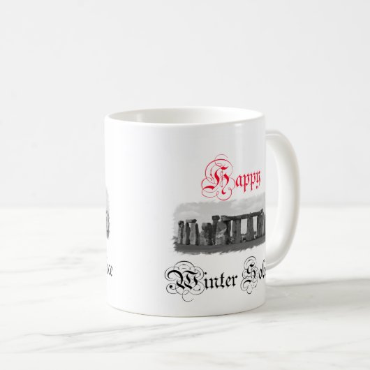 Mug Solstice d'hiver heureux Stonehenge (Devant droit)