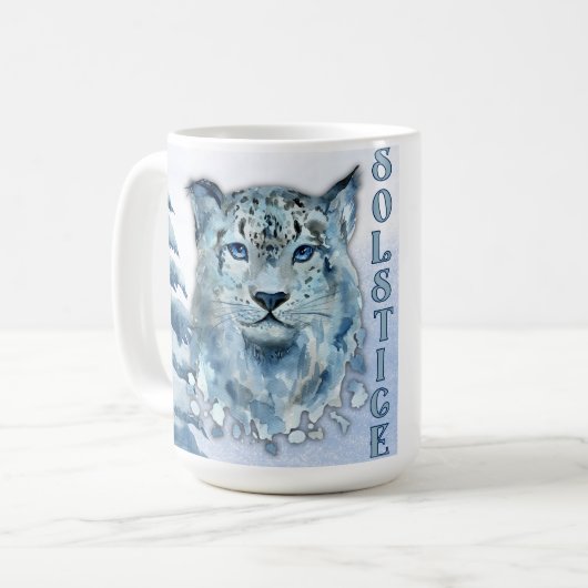 Mug Solstice neige léopard d'hiver (Devant gauche)