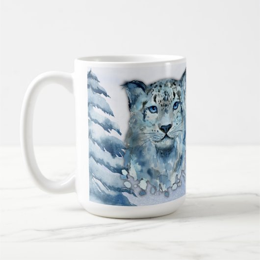 Mug Solstice neige léopard d'hiver (Gauche)
