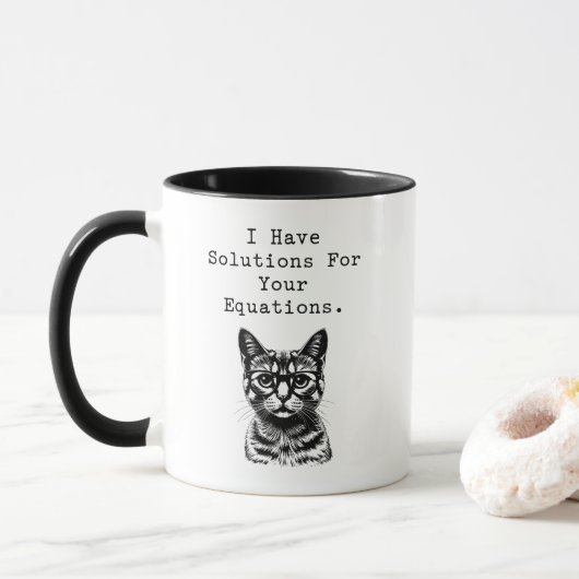 Mug Solutions for Equations Math Whiz Design (Avec donut)