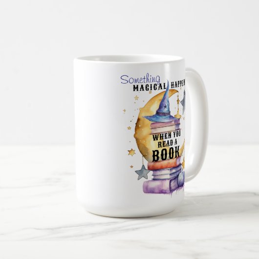 Mug Something Magical Happens When You Read A Book  (Devant droit)