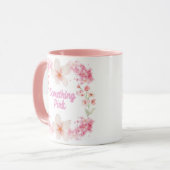 Mug "Something Pink" – Élégant mariage rose pâle (Devant gauche)