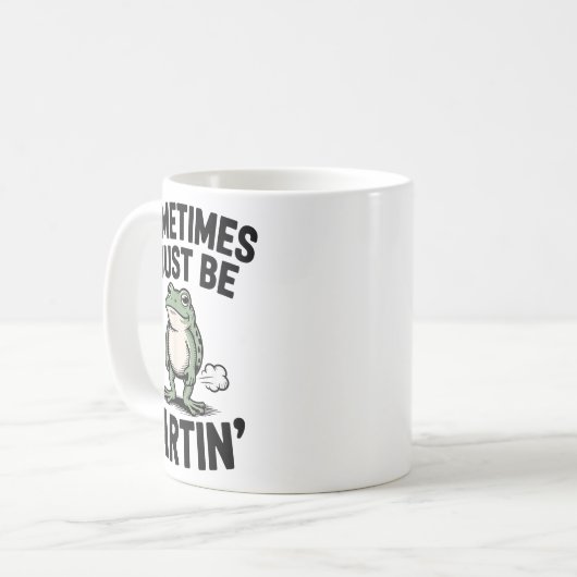 Mug Sometimes I Just Be Farting Funny Frog Meme Animal (Devant gauche)