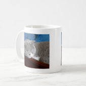 Mug sommeil gris et blanc de chat (Devant gauche)