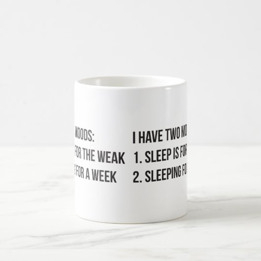Mug Sommeil - nouveauté drôle (Centre)
