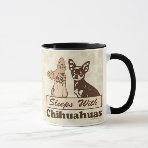 Mug Sommeils avec le chien mignon de chiwawas