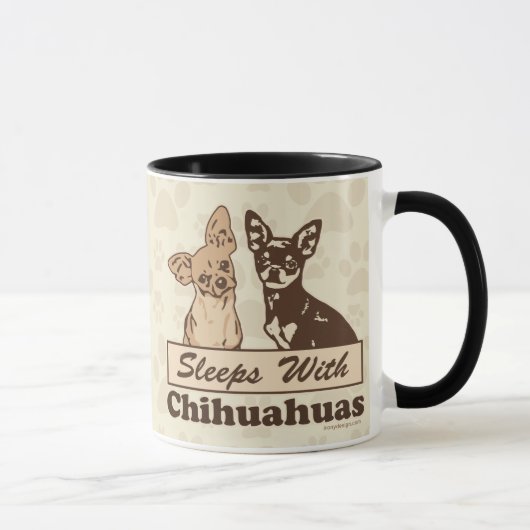 Mug Sommeils avec le chien mignon de chiwawas (Droite)