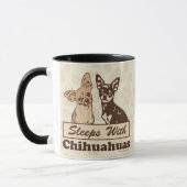 Mug Sommeils avec le chien mignon de chiwawas (Gauche)
