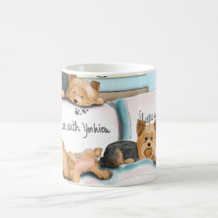 Mug Sommeils avec Yorkies par Catia Cho