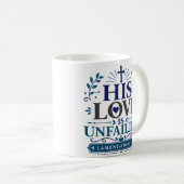 Mug Son amour est inébranlable Citation d'espérance ch (Devant droit)