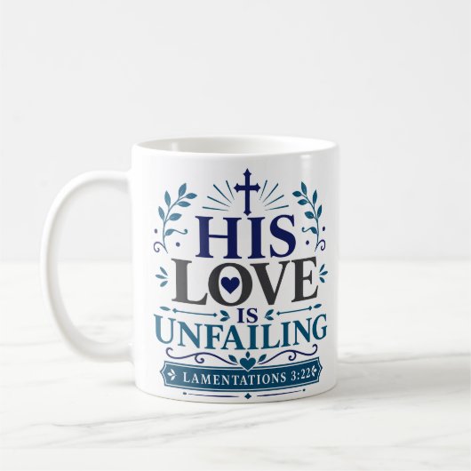 Mug Son amour est inébranlable Citation d'espérance ch (Gauche)