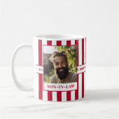 Mug Son beau-fils, nom, message, photo, bande C81 (Gauche)