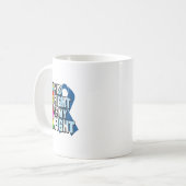 Mug Son Combat Est Ma Sensibilisation sur l'autisme De (Devant gauche)