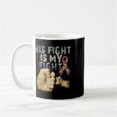 Mug Son Combat Est Ma Sensibilisation sur l'autisme De (Gauche)