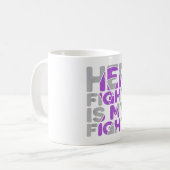 Mug Son combat est Mon combat Chrons maladie Ruban (Devant gauche)