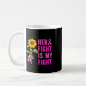 Mug Son combat est mon combat Conscience du cancer du (Gauche)